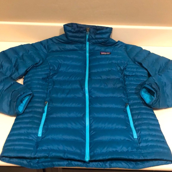 Patagonia Jackets & Blazers - PATAGONIA puffer down sweater jacket women’s sz L